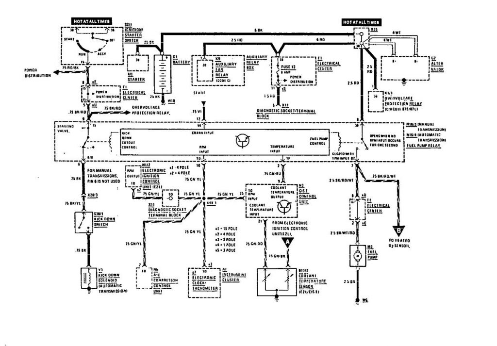 Mercedes-Benz 190E (1991) – wiring diagrams – fuel controls ...