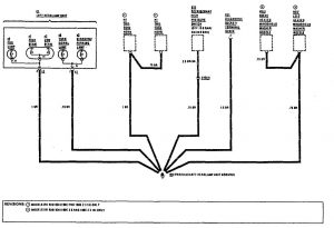 Mercedes-Benz 190E - wiring diagram - ground distribution (part 8)