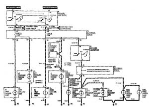 Mercedes-Benz 190E - wiring diagram - license plate lamp