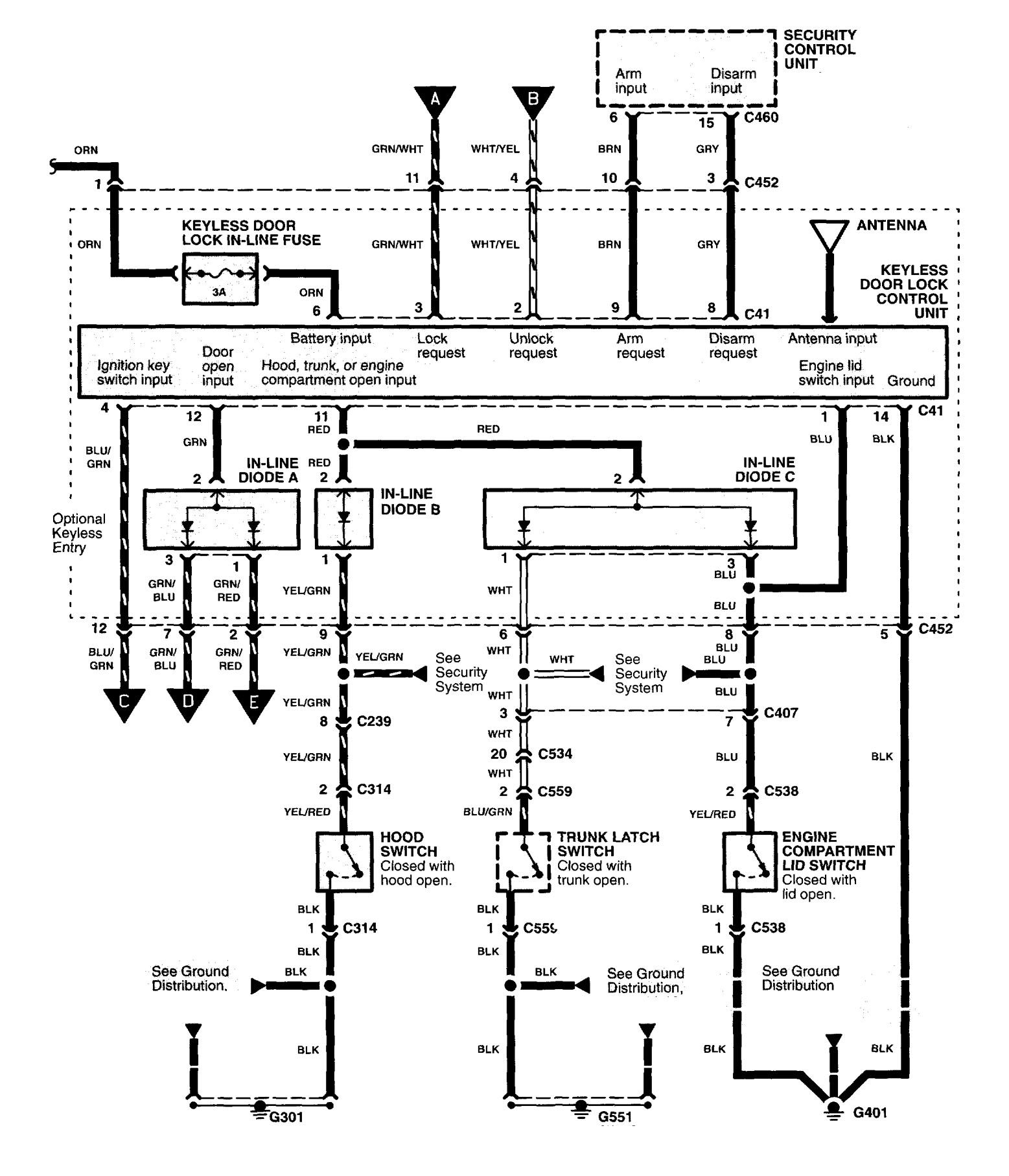 Acura MDX (2001) – wiring diagrams – power locks - Carknowledge.info