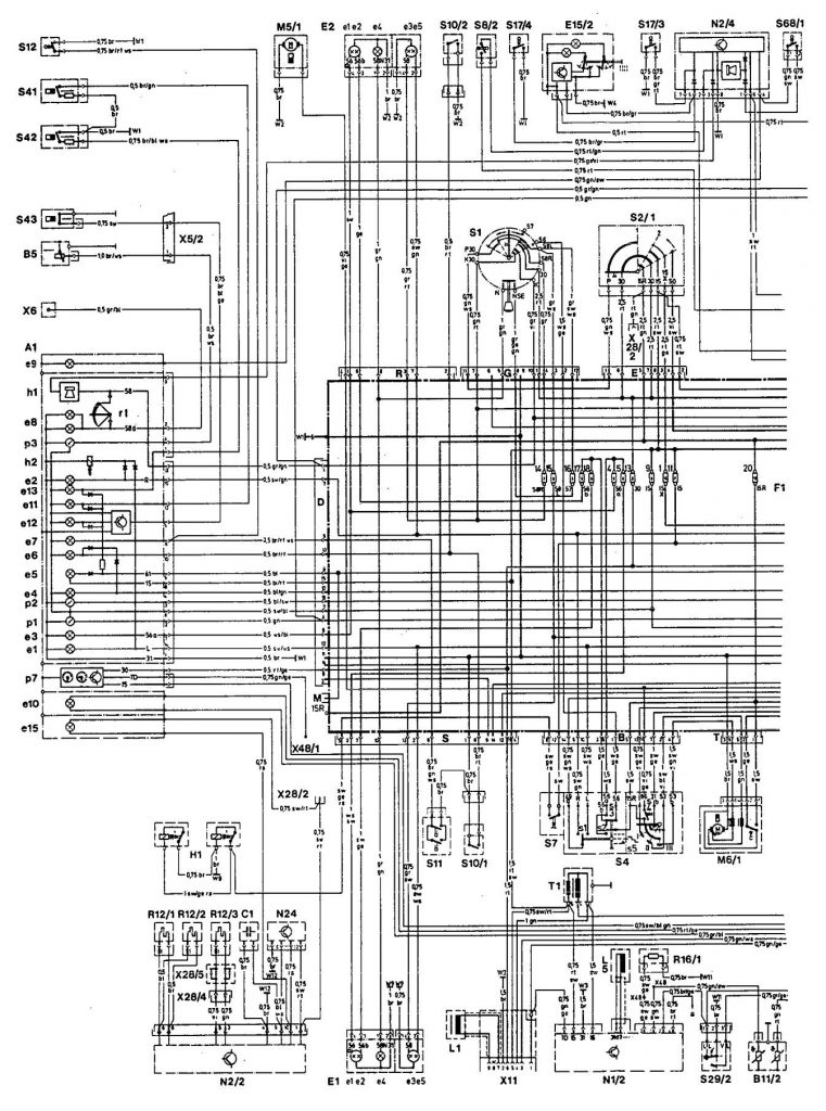 Mercedes 190E (1993) – wiring diagrams – cooling fans - Carknowledge.info