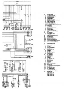 Mercedes-Benz 190E  - wiring diagram - exterior lighting (part 3)