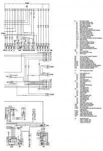 Mercedes Benz 190E - wiring diagram - exterior lighting (part 3)