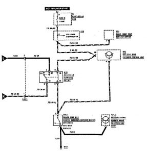 Mercedes-Benz 300CE - wiring diagram - audible warning system (part 2)