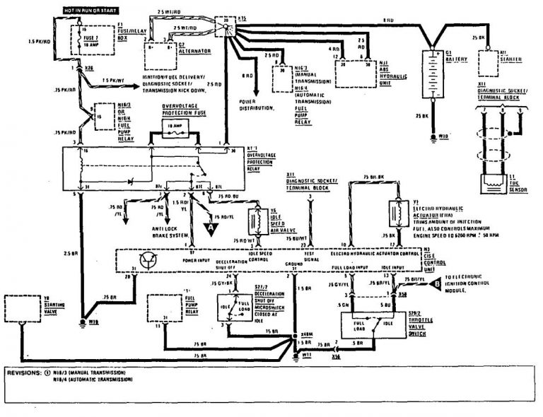 Mercedes-Benz 300CE (1990 – 1991) – wiring diagrams – fuel controls ...