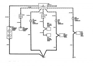 Mercedes-Benz 300CE -  wiring diagram -  instrument panel lamps (part 3)