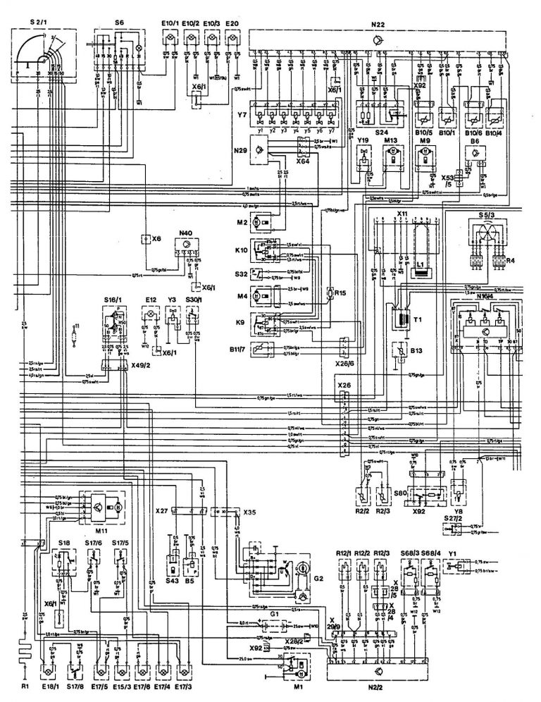 Mercedes-Benz 400E (1992 – 1993) – wiring diagrams – exterior lighting ...