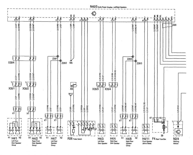 Mercedes-Benz 300SE (1992 – 1993) – wiring diagrams – audio ...