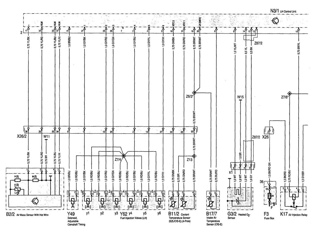 Mercedes-Benz 300SE (1992 – 1993) – wiring diagrams – fuel controls ...