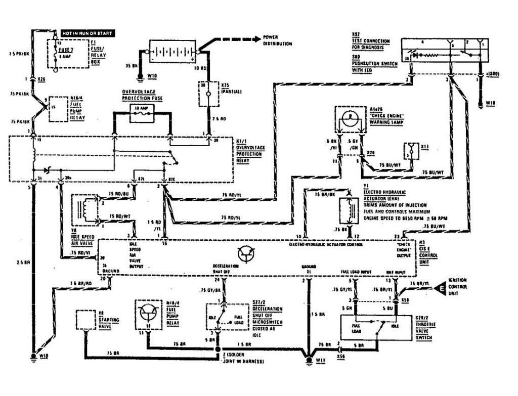 Mercedes-Benz 560SEC (1990) – wiring diagrams – fuel controls ...