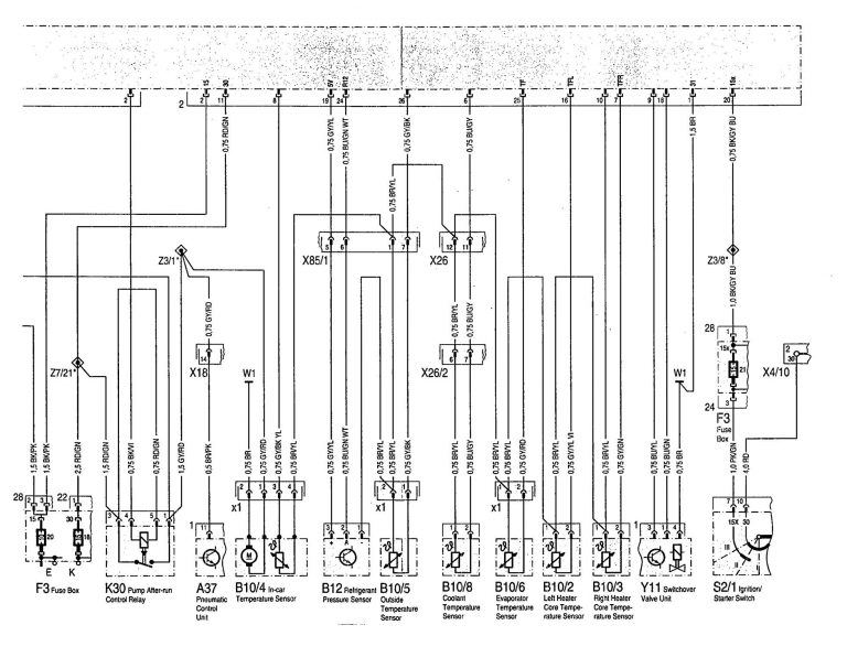 Mercedes-Benz 400SE (1992 – 1993) – wiring diagram – HVAC Controls ...