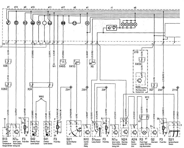 Mercedes-Benz 500SEL (1992 – 1993) – wiring diagrams – instrumentation ...