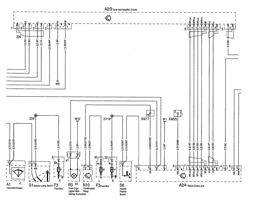 Mercedes-Benz 300SD (1992 – 1993) – wiring diagrams – audio ...