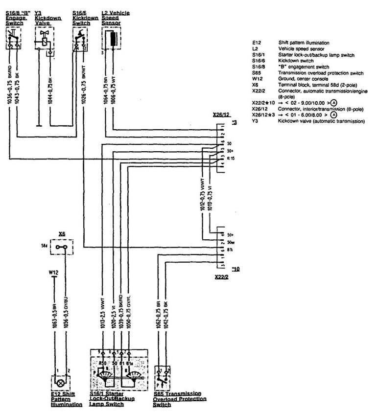 Mercedes-Benz 300SL (1990 – 1993) – wiring diagrams – transmission ...