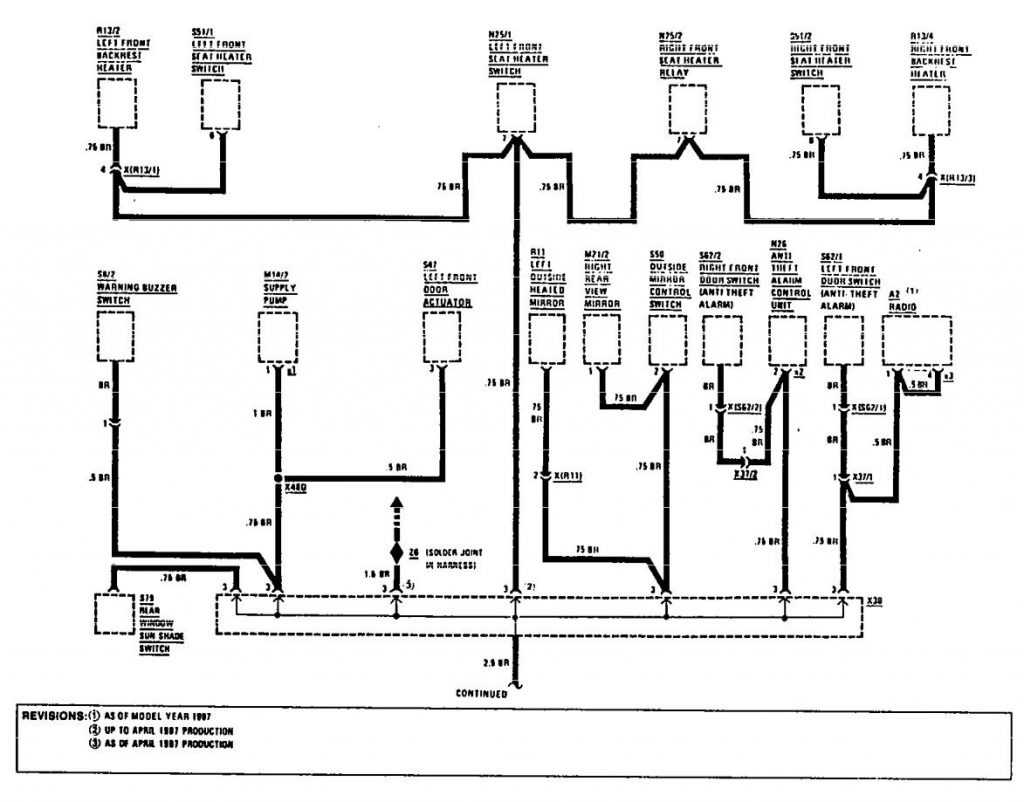 Mercedes-Benz 300TE (1990 – 1991) – wiring diagrams – ground ...