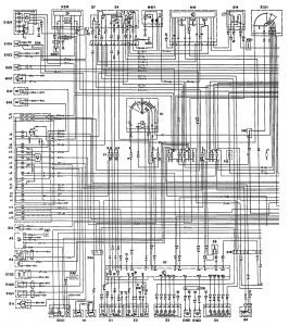 Mercedes-Benz 300TE - wiring diagram - interior lighting (part 1)