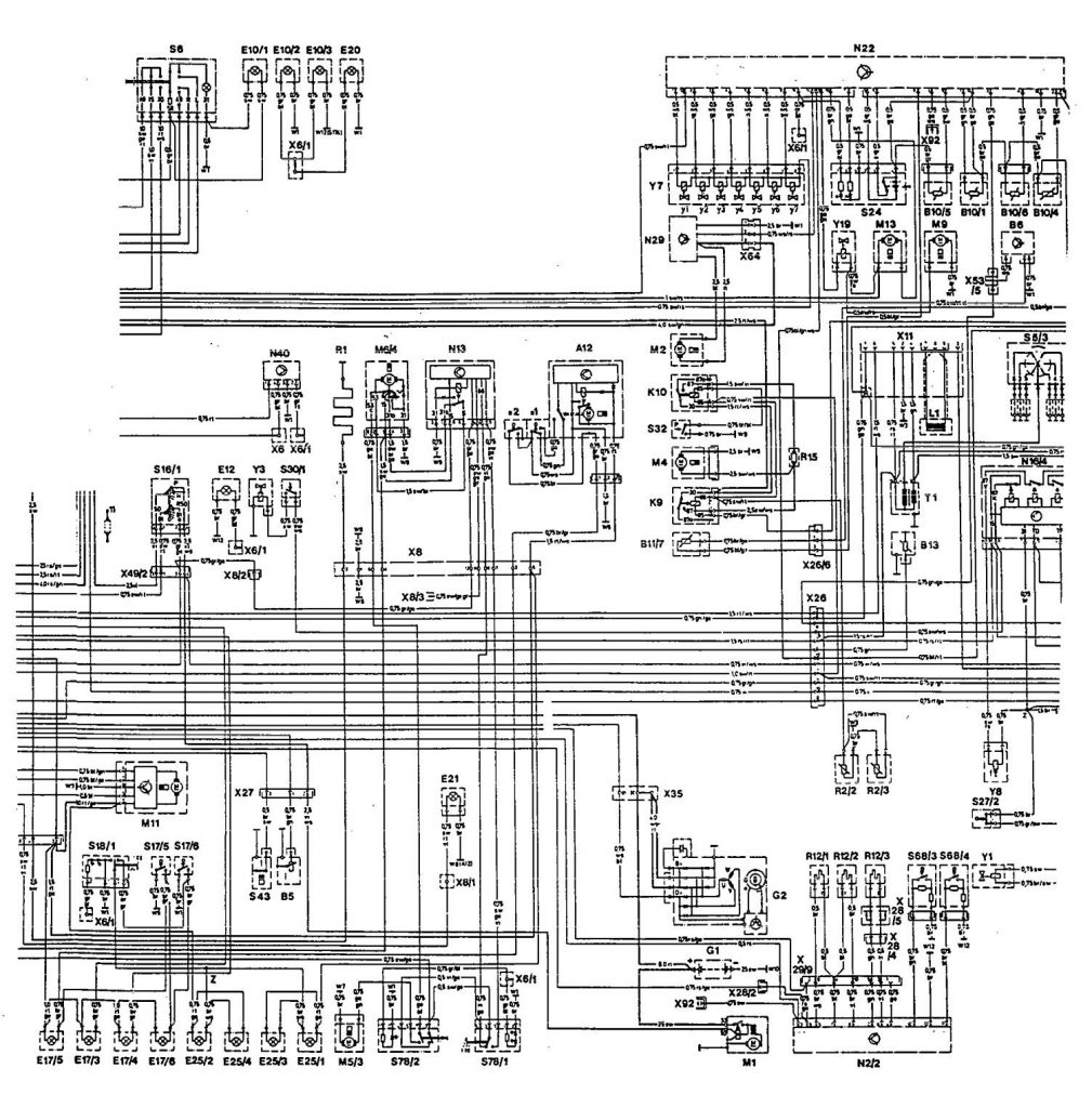 Mercedes-Benz 300TE (1992 - 1993) - wiring diagrams - starting