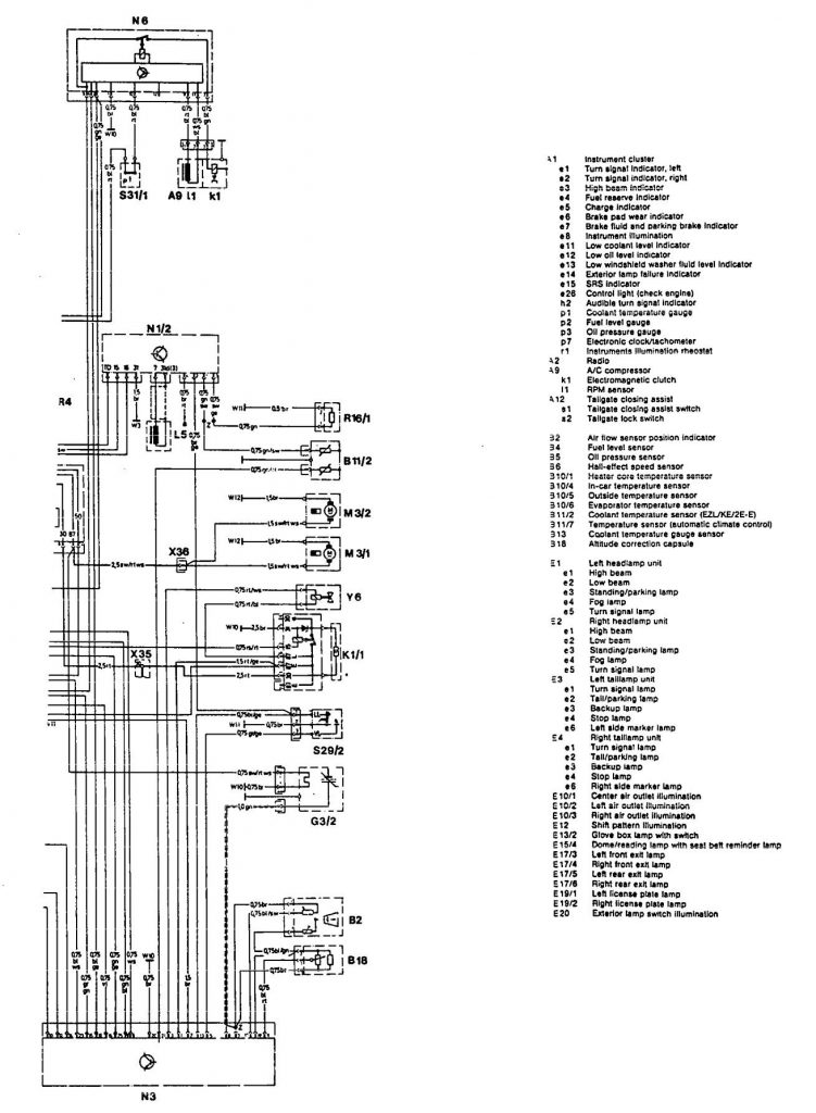 Mercedes-Benz 300TE (1992 - 1993) - wiring diagrams - starting