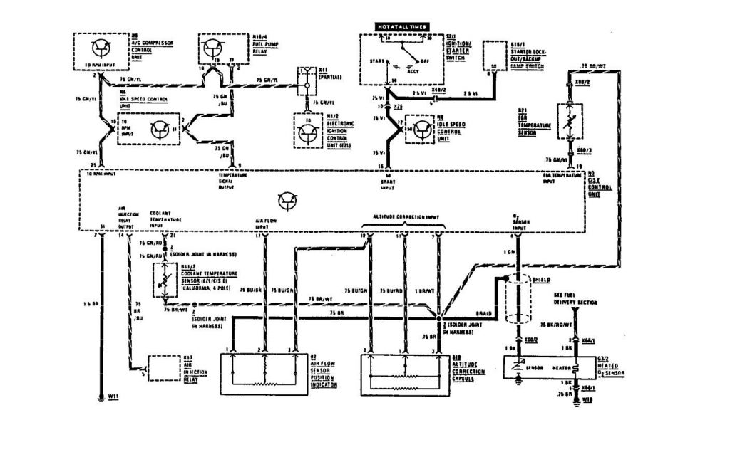 Mercedes-Benz 420SEL (1991) – wiring diagrams – fuel controls ...