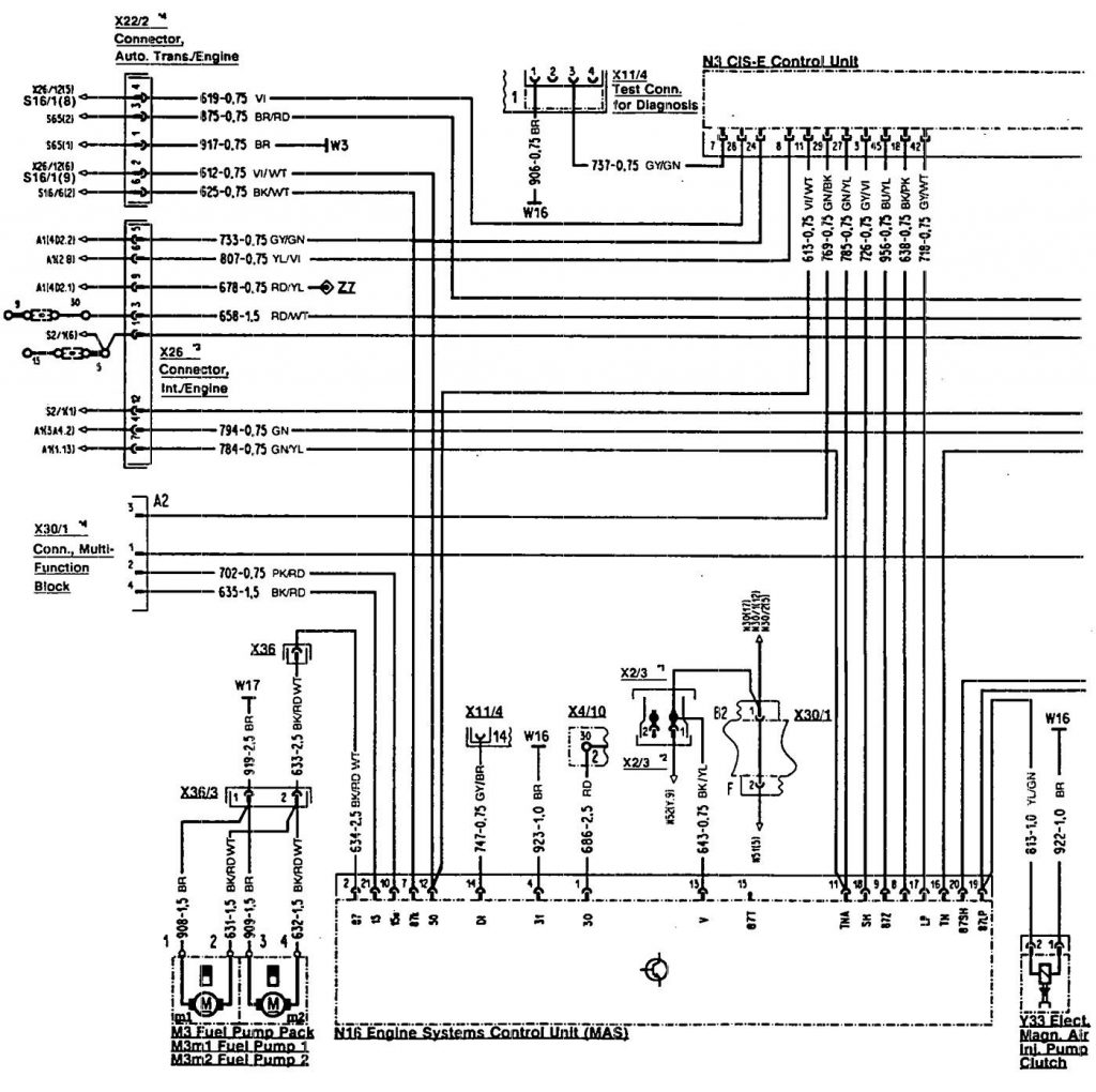 Mercedes-Benz 500SL (1990 – 1993) – wiring diagrams – fuel controls ...