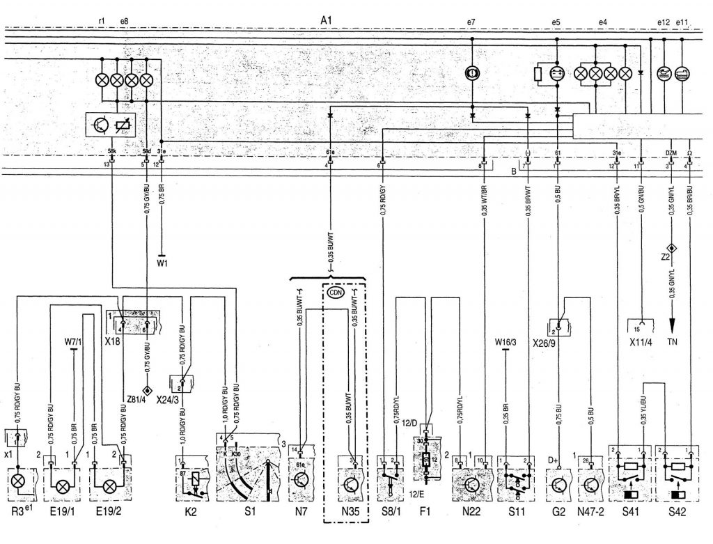 Mercedes-Benz C220 (1994 – 1996) – wiring diagrams – instrumentation ...