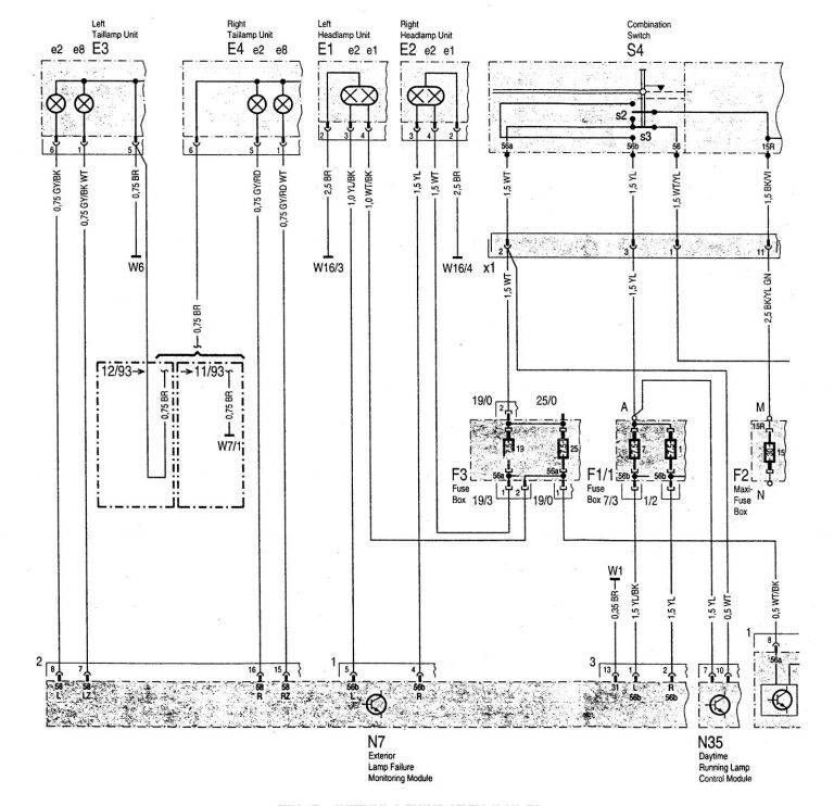 Mercedes-Benz C220 (1994 – 1996) – wiring diagrams – interior lighting ...