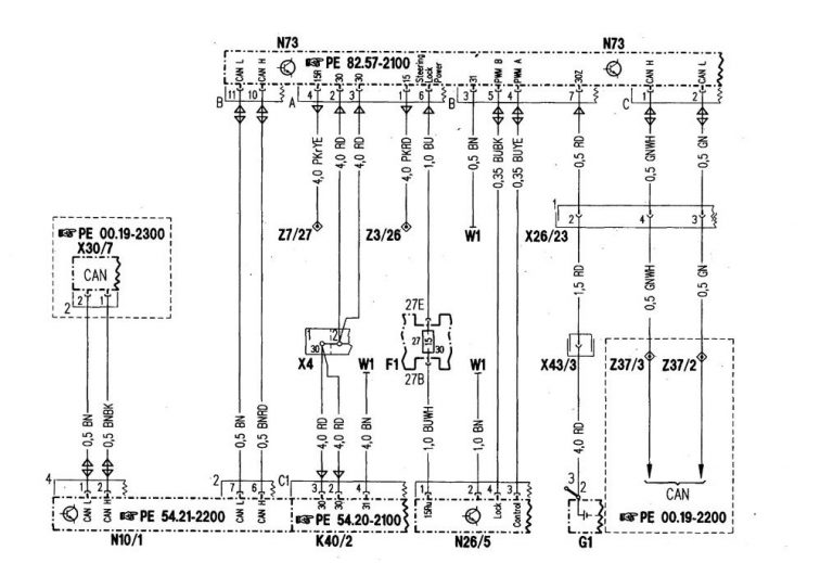 Mercedes-Benz C280 (1998) – wiring diagrams – drive authorization ...