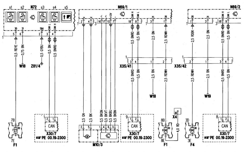 Mercedes-Benz C280 (1998) – wiring diagrams – power windows ...