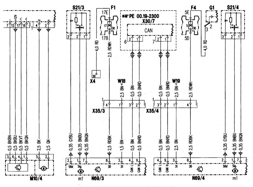 Mercedes-Benz C280 (1998) - wiring diagrams - power windows