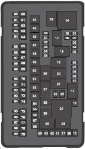 Ford F-350 – fuse box diagram – engine compartment