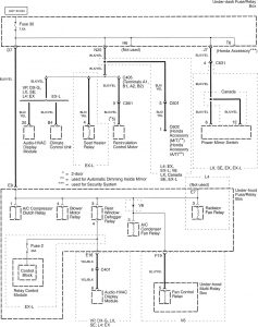 Honda Accord - wiring diagram - power distribution (part 11)