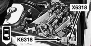 BMW 3 series E46 - fuse box diagram - K6318 hydraulic pump relay, SMG