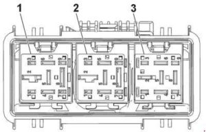 Chevrolet Orlando J309 – fuse box diagram – above battery