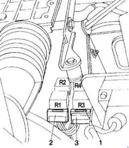 Alfa Romeo 155 – fuse box diagram – 1.8 – 2.0 TS Model