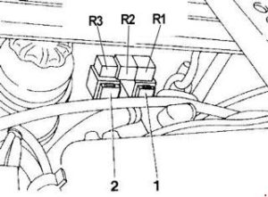 Alfa Romeo 155 – fuse box diagram – 2.4 V6 model