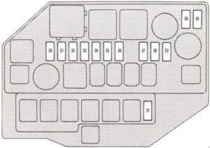 Lexus SC 400 (Z30) - fuse box diagram - engine compartment