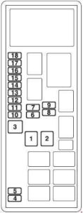 Mitsubishi L200 - fuse box diagram - engine compartment