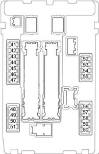 Infiniti EX35 - fuse box diagram - engine compartment box 1