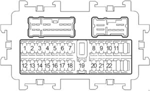 Infiniti FX45 - fuse box diagram - passenger compartment fuse box